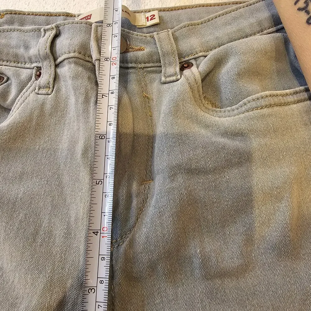 Levi's Kids Size 12 Adjustable Waist Flare Jeans Y2K Retro Boho Western School